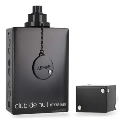 Inspección visual del frasco original de Armaf Club de Nuit Intense Man negro de 400x400 píxeles