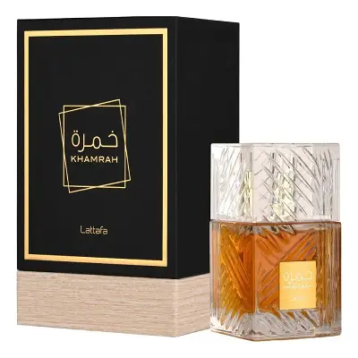 Inspección visual del frasco de cristal tallado de Lattafa Khamrah de 400x400 píxeles