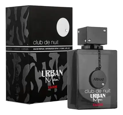 Caja y frasco del perfume Armaf Club de Nuit Urban Elixir
