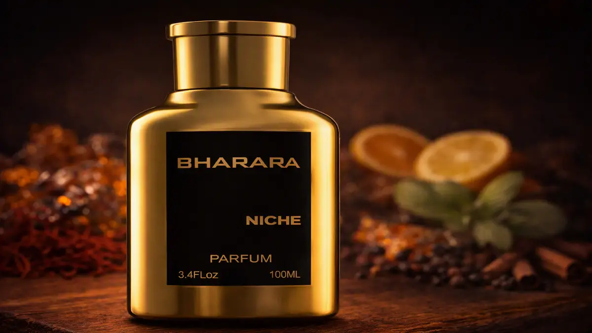 Frasco original del perfume Bharara Niche Unisex en Argentina, fragancia árabe amaderada